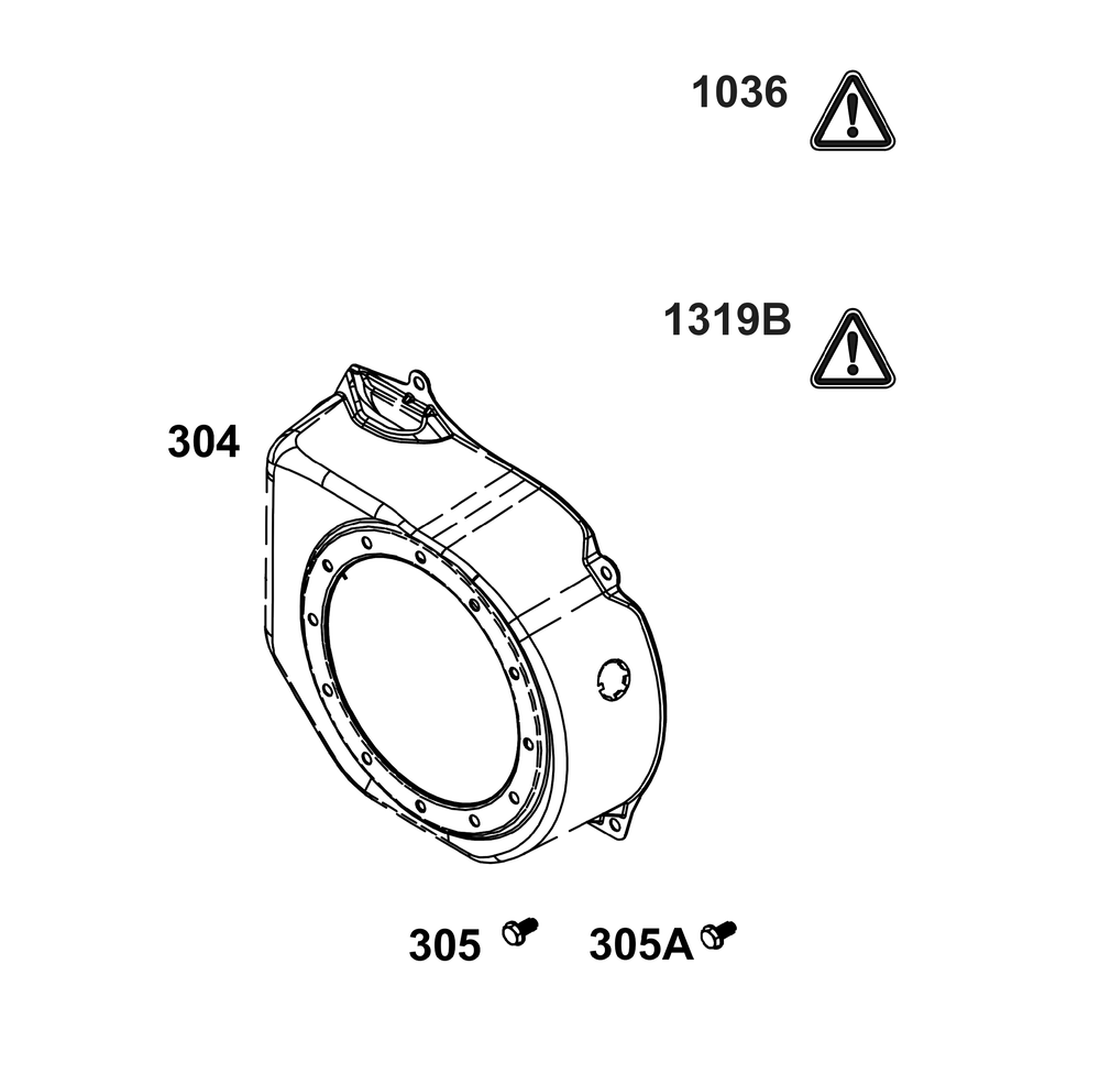 Blower Housing Group Diagram and Parts List for 10R232-0001-H5 100000 - 19Z999 Briggs and Stratton Engine